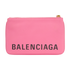 Balenciaga Logo Ville Pouch, &pound;220, Accessories, Pink, Leather, Back view
